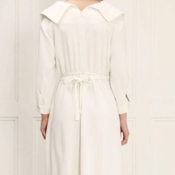 REFINED J Faux Wrap White Midi Dress - Picture 12 of 13
